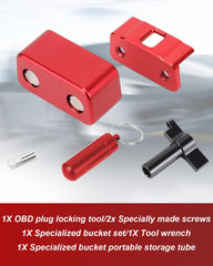 BMKCT installed on dashboard blocking OBD port for theft prevention