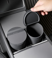 BMZX front view of both trash cans showing compact design and tidy storage benefit