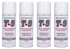 Boeshield T-9 aerosol can front view showing label and protecting metal parts