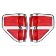 Boine front view tail light housing showing chrome trim and fitment benefits