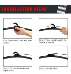 Boine wiper arm and handle detail showing mounting hardware and durability