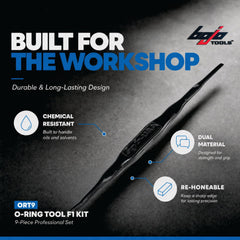 Bojo Tools OST9 hooked pick detail showing curved tip for safe O-ring lifting and channel access