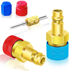 Boltigen front view of adapter kit showing brass finish and parts, durable construction