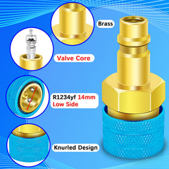 Boltigen adapter attached to high-pressure port showing secure fit and service ready