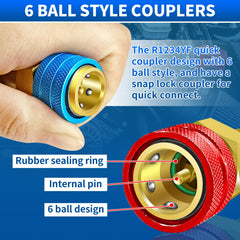 Boltigen blue low-side coupler close-up highlighting secure fit and leak reduction