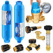Boltigen front packaging showing complete RV water kit and clear components benefit