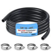 Boltigen front view of coiled transmission hose showing product length benefit