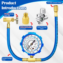 Boltigen pressure gauge close-up for accurate refrigerant monitoring benefit