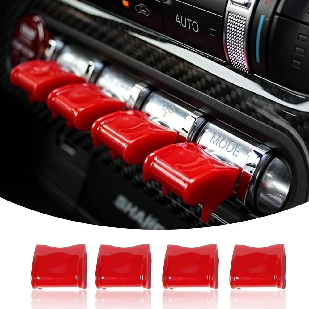 Bonbo front view red center console trims showing full set and improved styling