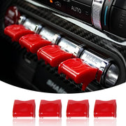 Bonbo front view red center console trims showing full set and improved styling