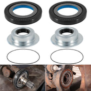 Bonbo front axle seal kit packaging showing all six pieces and benefit of complete replacement
