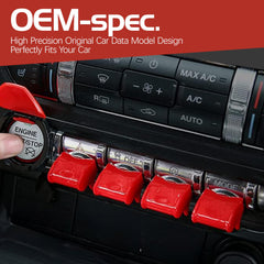 Bonbo installed trims on Mustang console showing added color and protection