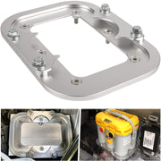 Bonbo front view of billet aluminum tray showing mounting fit and strength benefit