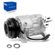 Bopowo compressor front view showing mounting points and direct-fit benefit