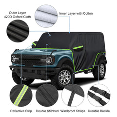 BORDAN rear straps and buckles close-up showing secure windproofing
