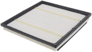 Bosch 5537WS front view showing filter pleats and benefit of high dirt capture