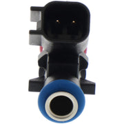 Bosch 62410 injector front view showing connector and body, ensuring correct OE fit