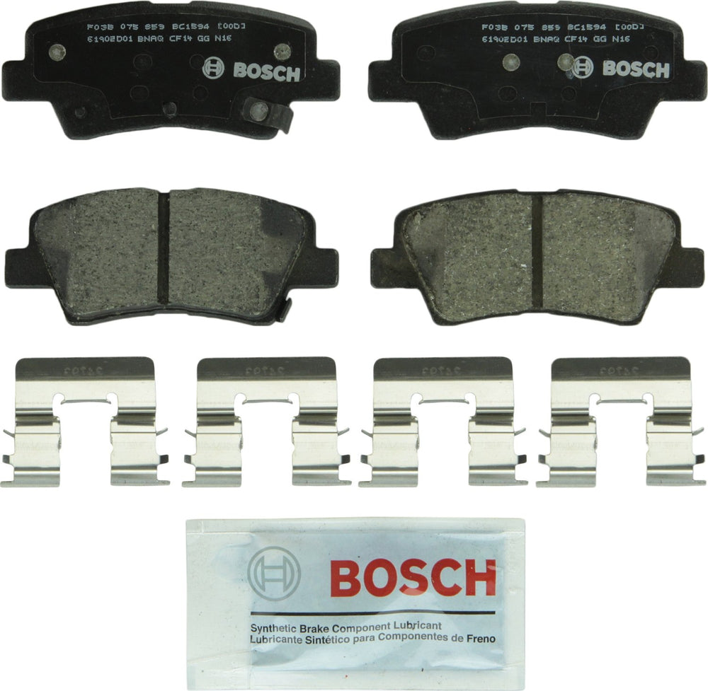 BOSCH BC1594 front view showing pad shape and fit for easy identification and correct fit