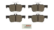 Bosch BC1878 rear pads front view showing OE-style shims and fit for quieter braking