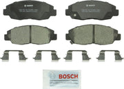 Bosch BC465A front packaging showing full pad set and hardware, Bosch quiet performance