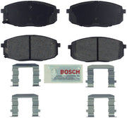 Bosch BE1397H front packaging showing pads and included hardware for easy installation