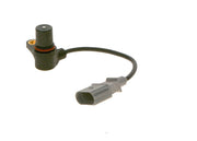 Bosch crankshaft sensor front view showing robust housing and precise fit