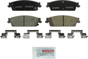 Bosch QuietCast BC1194 rear pad set packaging showing contents and fit guide, reliable replacement