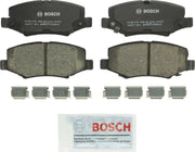 Bosch QuietCast BC1274 front packaging showing rear brake pad set benefit: ready-to-install