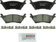 Bosch QuietCast BC1602 front view showing pad shape and fit, demonstrating correct replacement