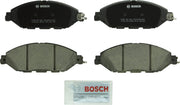 Bosch QuietCast BC1649 front packaging showing complete pad set and hardware, reliable fit