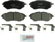 Bosch QuietCast front package showing pads and hardware kit for easy fit