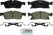 Bosch QuietCast front pad view showing OE fit and easy installation benefit