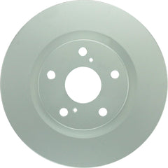 Bosch QuietCast front rotor packaging showing brand and model, ensures genuine part