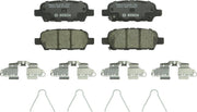 Bosch QuietCast rear packaging showing BC1393 pads and included hardware for easy installation