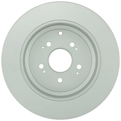 Close-up of Bosch aluminum zinc coating on rotor edge protecting against rust