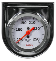 Bosch front view showing chrome bezel and white dial, enhances dashboard style