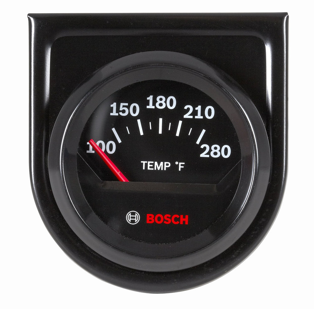 Bosch Style Line gauge front view showing black dial and clear pointer benefit: fast readings