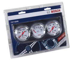 Bosch installed triple gauge on dashboard demonstrating neat fit and improved instrument clarity