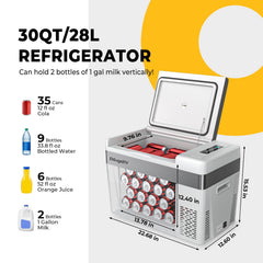 BougeRV control panel closeup offering easy temperature and mode control