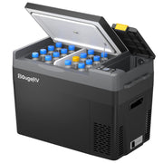 BougeRV CRPRO front view showing compact black exterior and durable finish