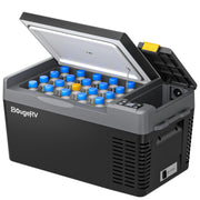 BougeRV CRPRO front view showing compact black case and handle for portability