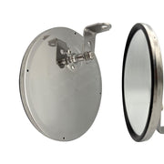 Boursin 8-inch mirror front view showing full reflective face and benefit of wider view