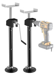 BOYISEN front view of two slide out support jacks showing durable finish and hardware, prevents slide sag