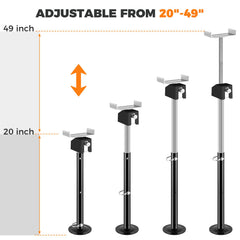 BOYISEN threaded rod detail showing coarse and fine height adjustment for precise stabilization