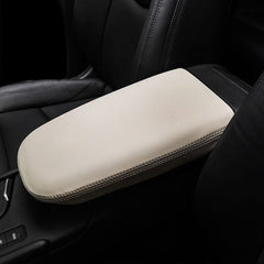 BOYOUS front view of beige armrest cover showing neat fit and protection
