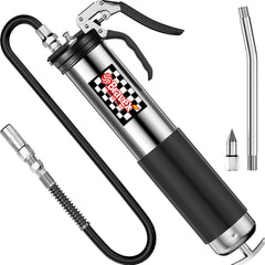 Bravex front view pistol grip grease gun showing ergonomic control and precision