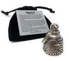 Bravo Bells stored in velveteen drawstring bag protecting the finish
