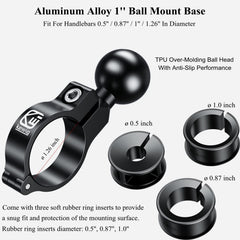 BRCOVAN close-up of 1" TPU ball head highlighting non-slip, wear-resistant surface