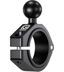 BRCOVAN front view of clamp mount showing robust rail clamp and ball for secure hold
