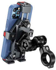 BRCOVAN front view of aluminum phone mount showing sturdy build and secure grip